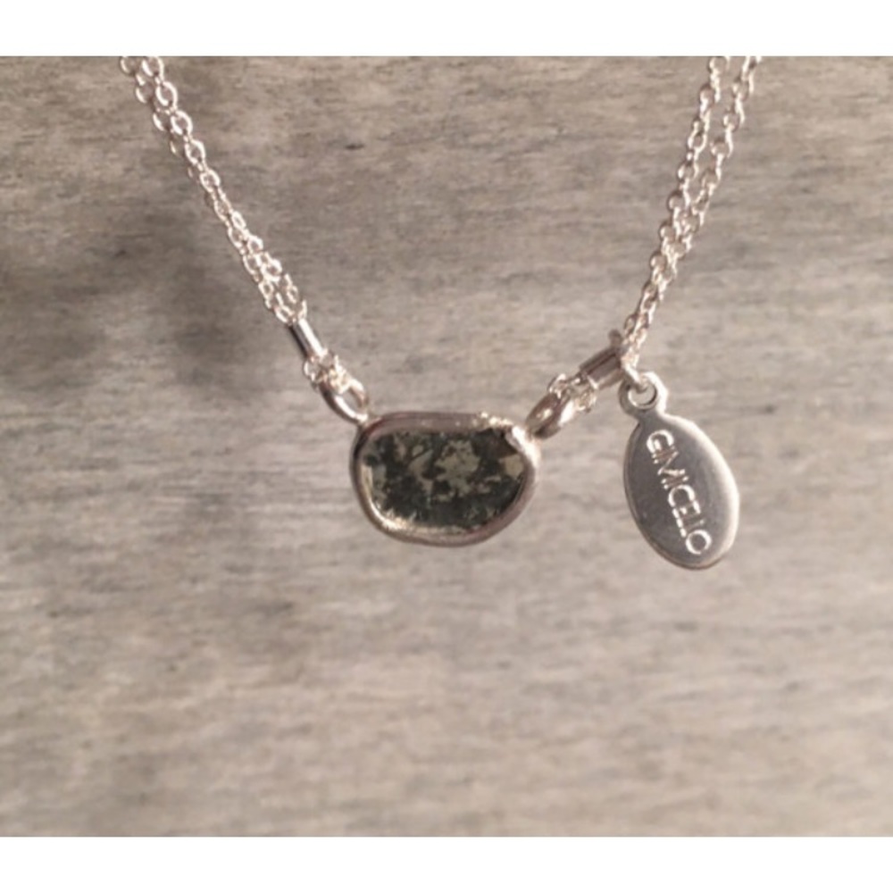 Sterling Silver & Raw Blue Diamond Slice Bracelet