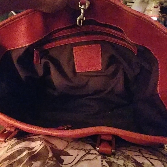 Vintage RARE red COACH LARGE TOTE - Picture 4 of 4