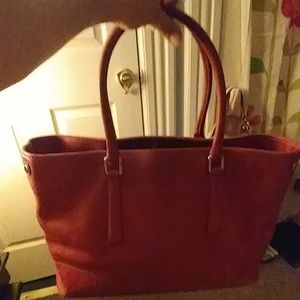 Vintage RARE red COACH LARGE TOTE