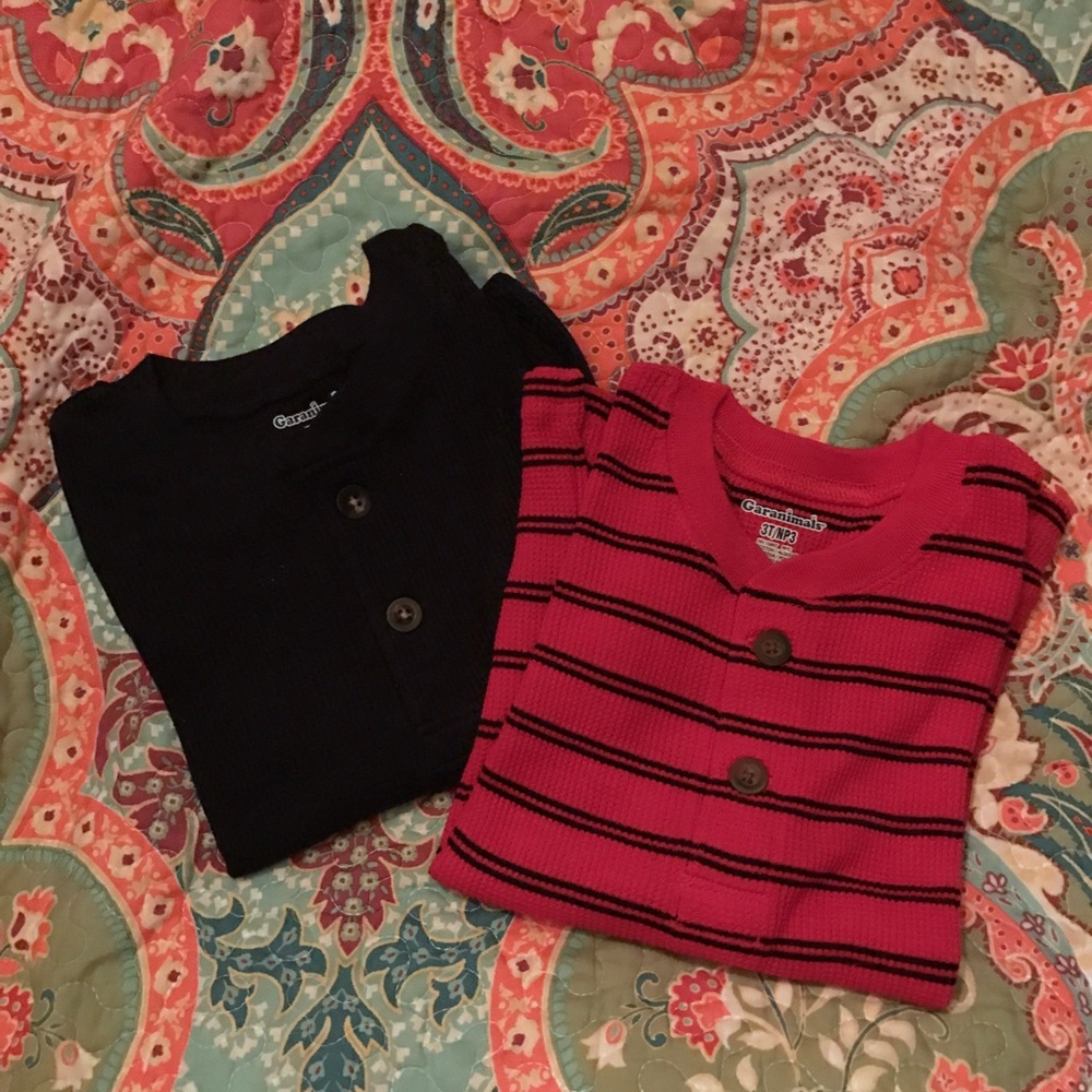 Set of two thermal Henley shirts 3t