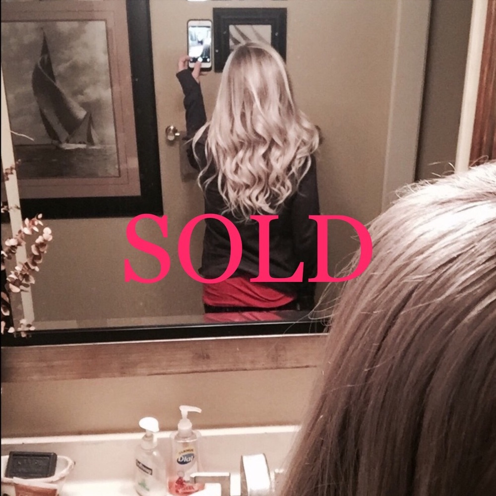 FINAL PRICE 20" Human Hair Custom Pale Blonde Wig