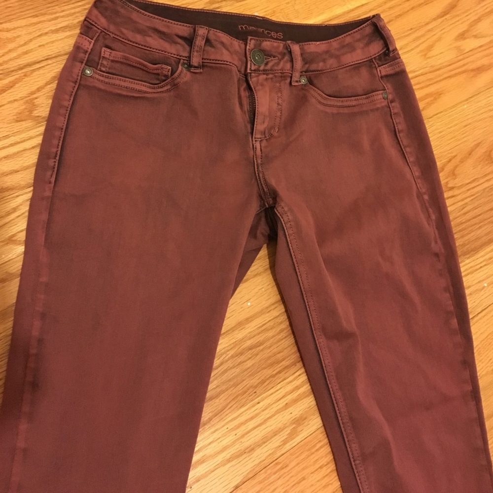 Maurice's maroon jeggings!