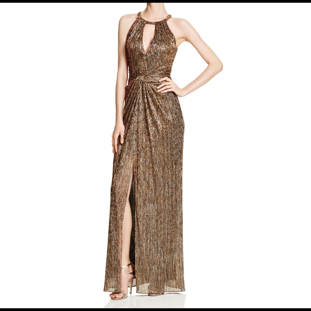 Silver dress with open back