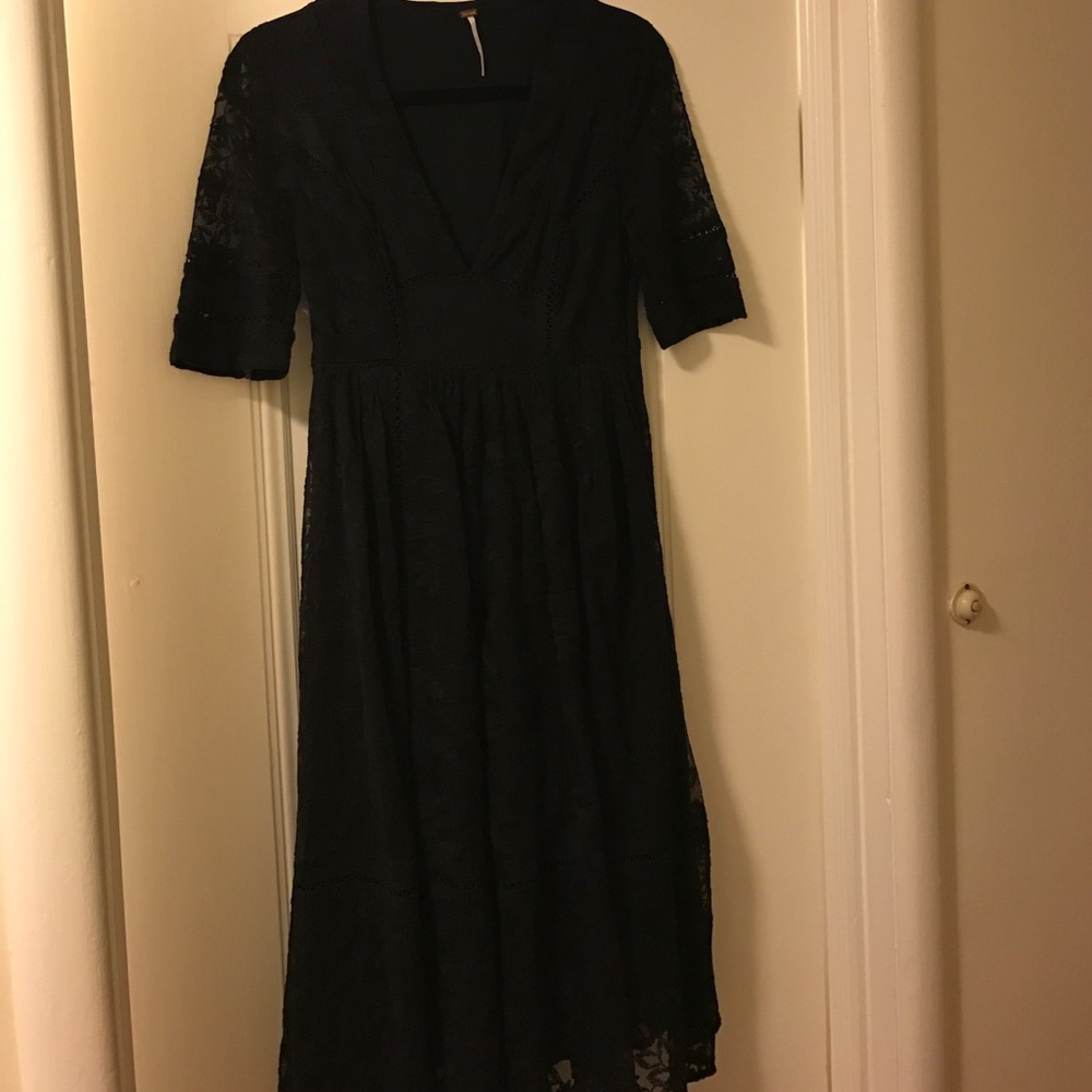Free people black lace dress