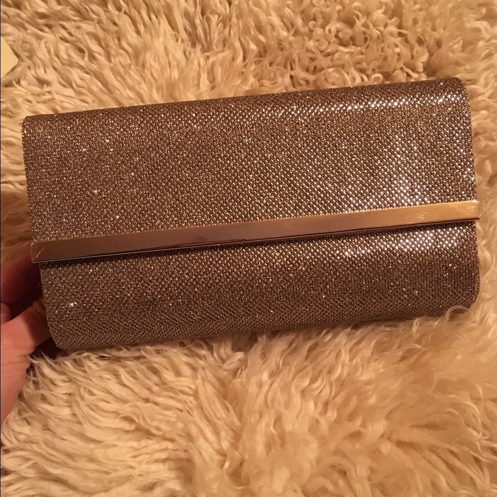 Gold evening bag