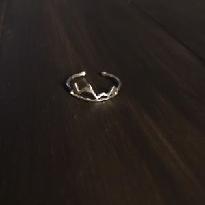 Sterling Silver Adjustable Mountain Midi Ring