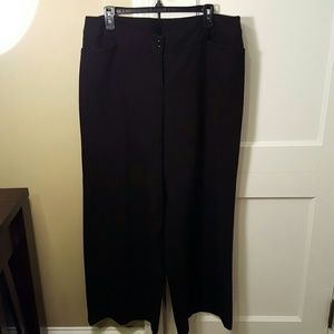 Wide leg black trousers Size 16
