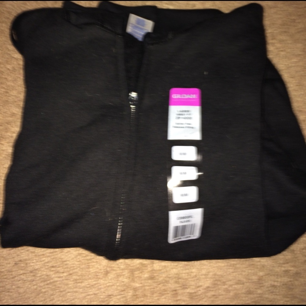 Black zip-up sweatshirt