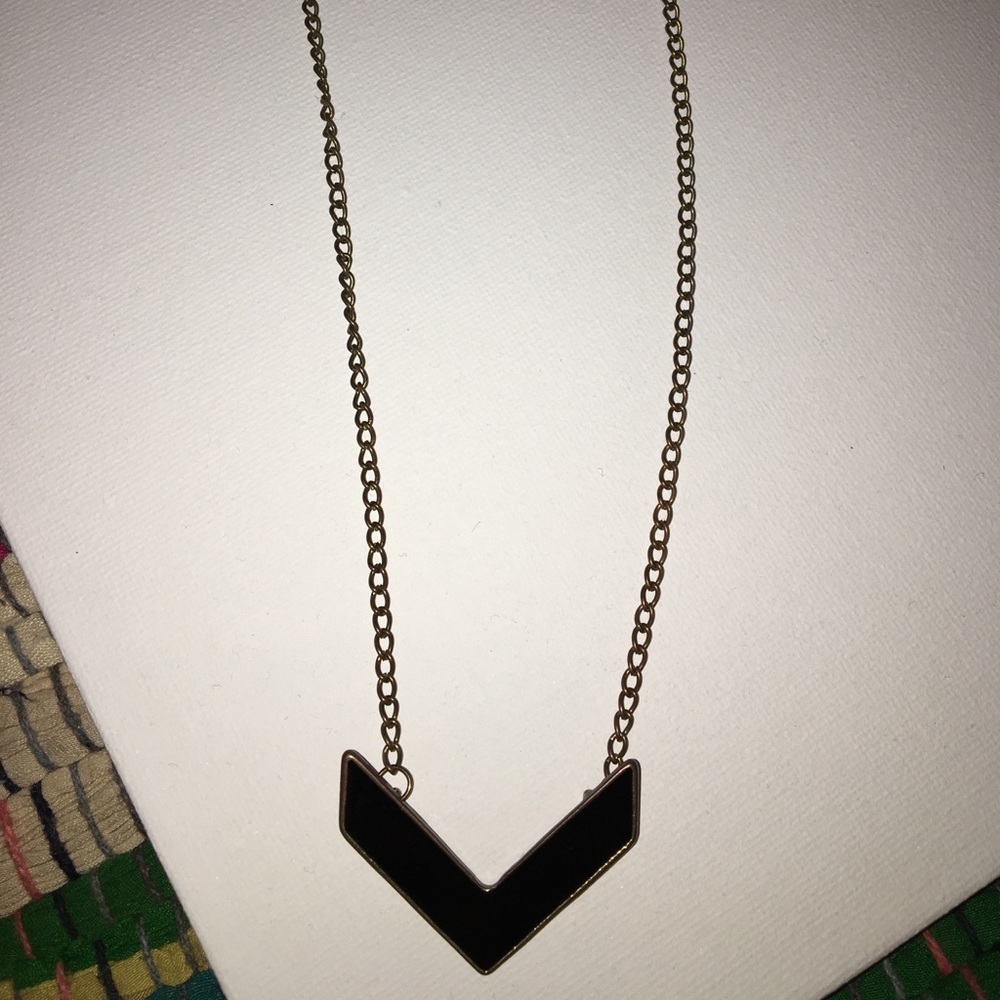 Black chevron necklace