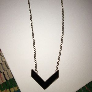 Black chevron necklace