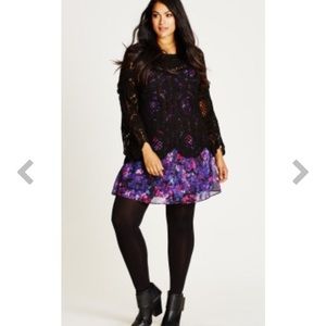 City Chic Deadly Sins Crochet Top