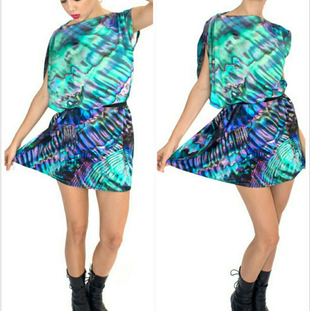 Mermaid Loose Jersey Dress, Off Shoulder Dress