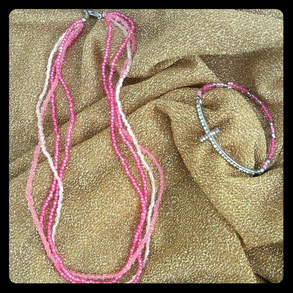 Little girls necklace and bracelet.