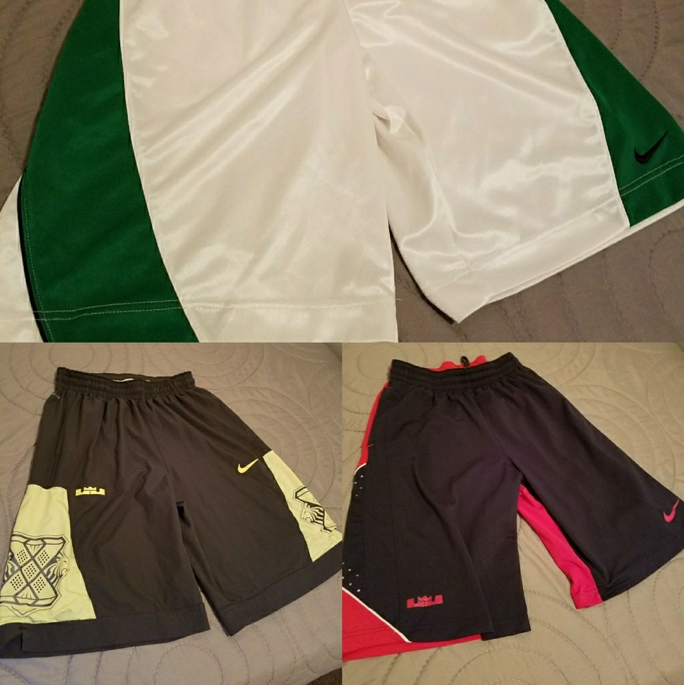 ***SOLD Nike Lebron (3 pairs)bball shorts sz M