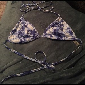 Pink triangle bikini top