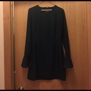 Forest Green Bell Sleeved Dress