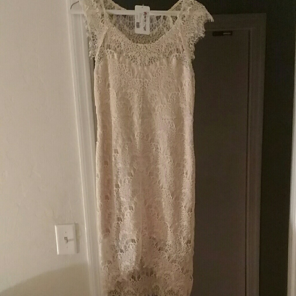 Free people lace crochet dress NWT