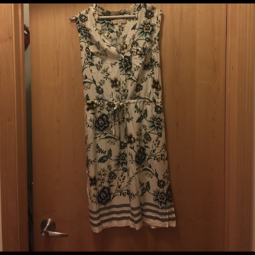 Loft Floral Sleeveless Dress