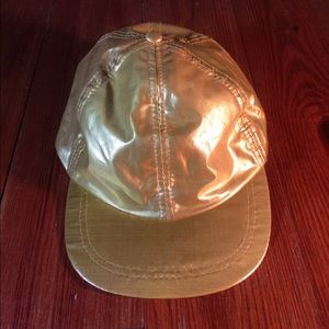 Gold metallic baseball hat cap