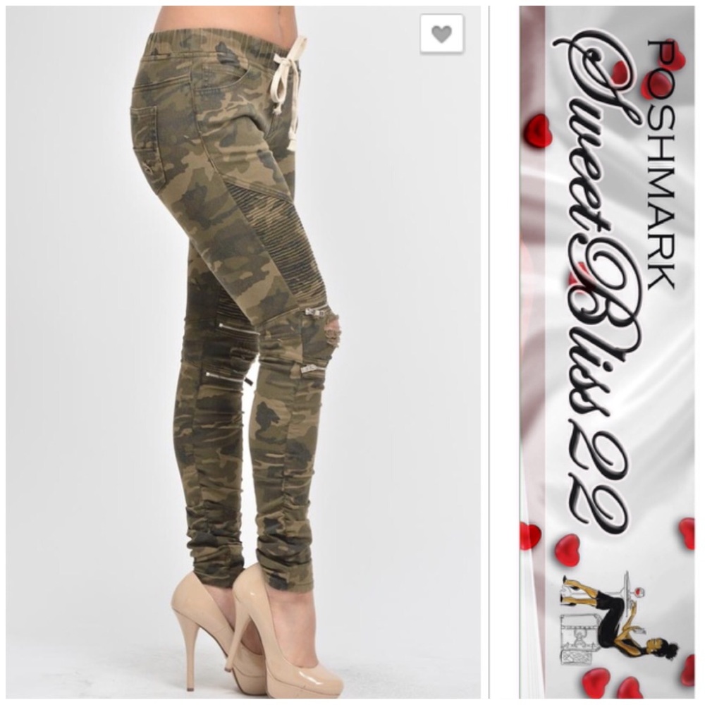 💎Camouflage Moto Jeggings💎 - Picture 3 of 4