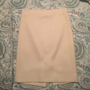 JCrew Cream Wool Pencil Skirt