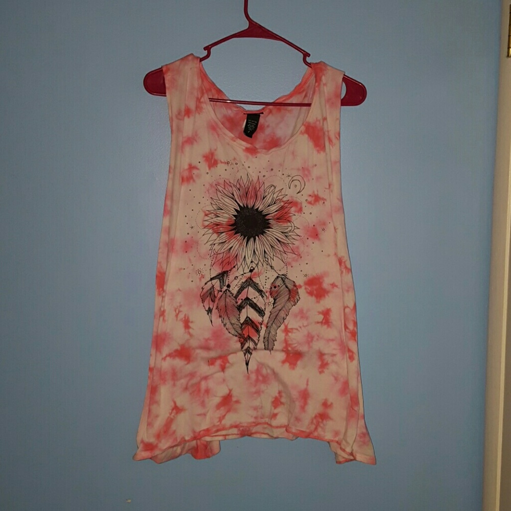 Tye dye sunflower tank
