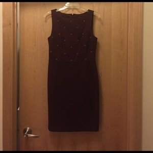 Ann Taylor Sleeveless Dress with Embellishments