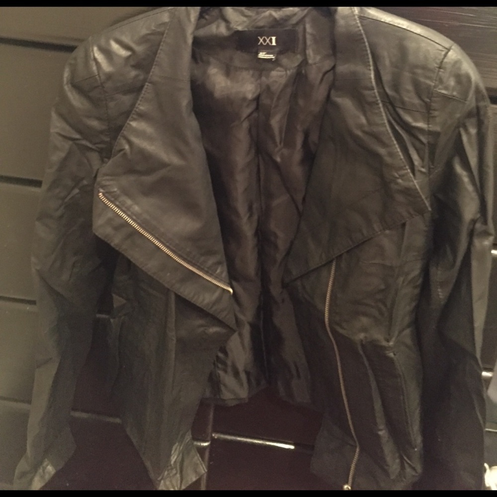 Black leather jacket