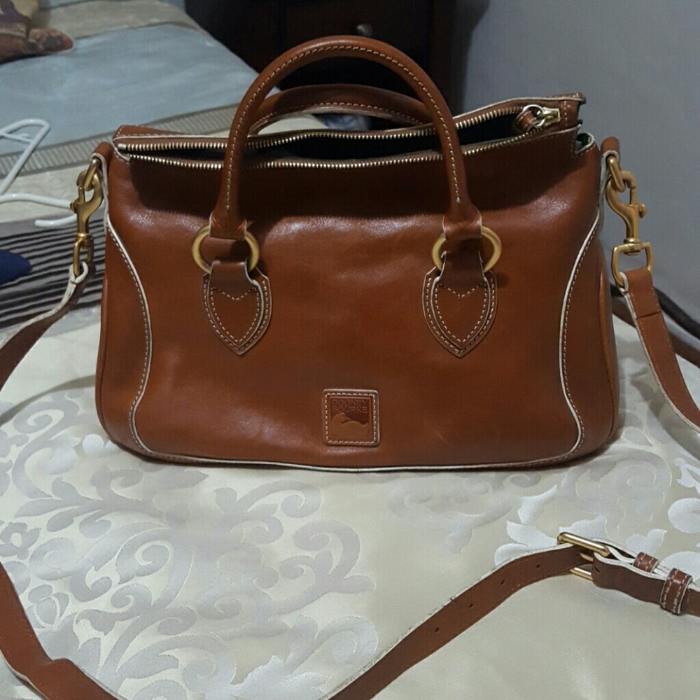 Tan leather dooney and bourke satchel
