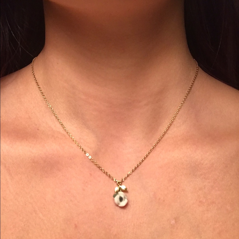 Vintage Porcelain Rose Necklace