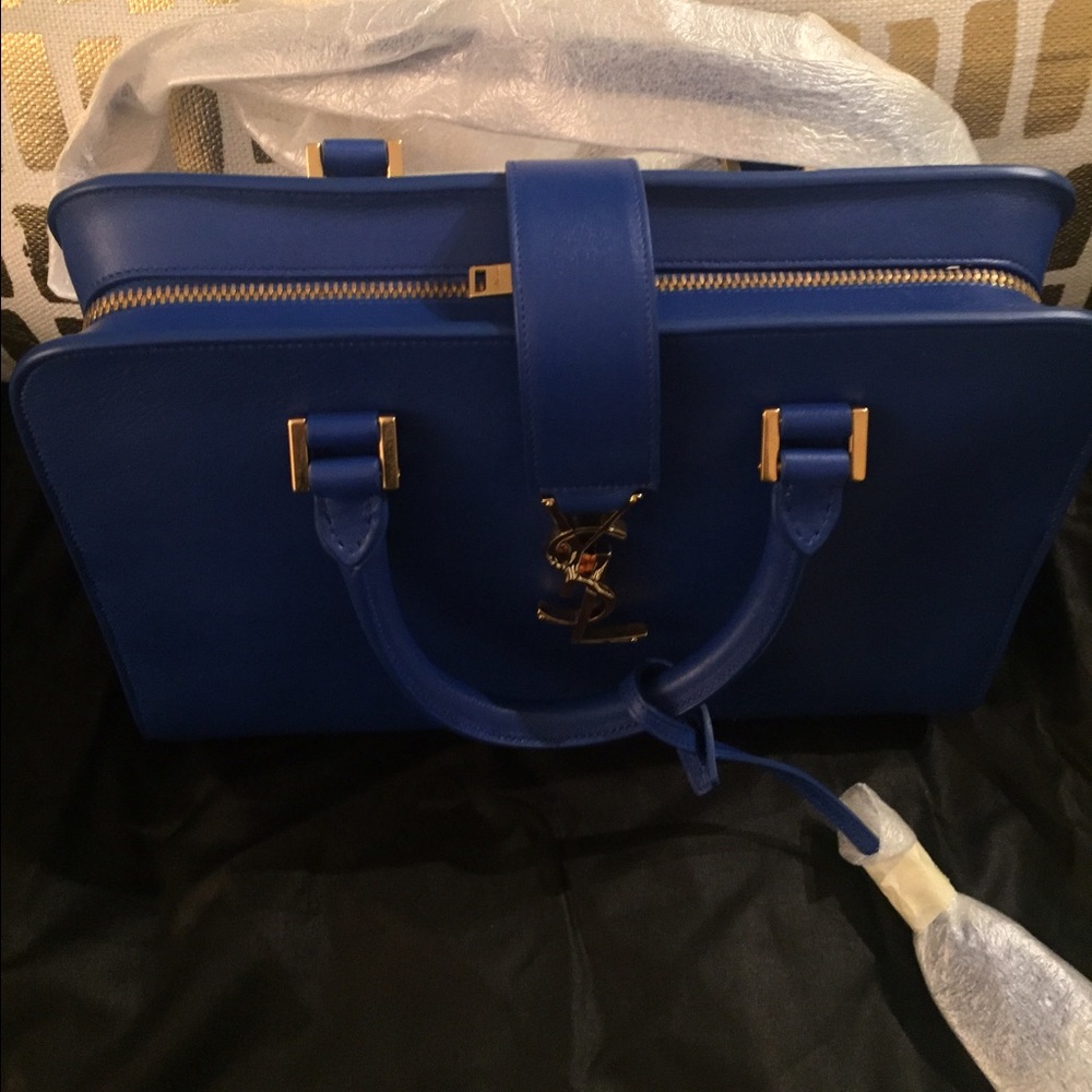 NEW Calfskin Leather Small Monogram Cabas Bag - Picture 4 of 7
