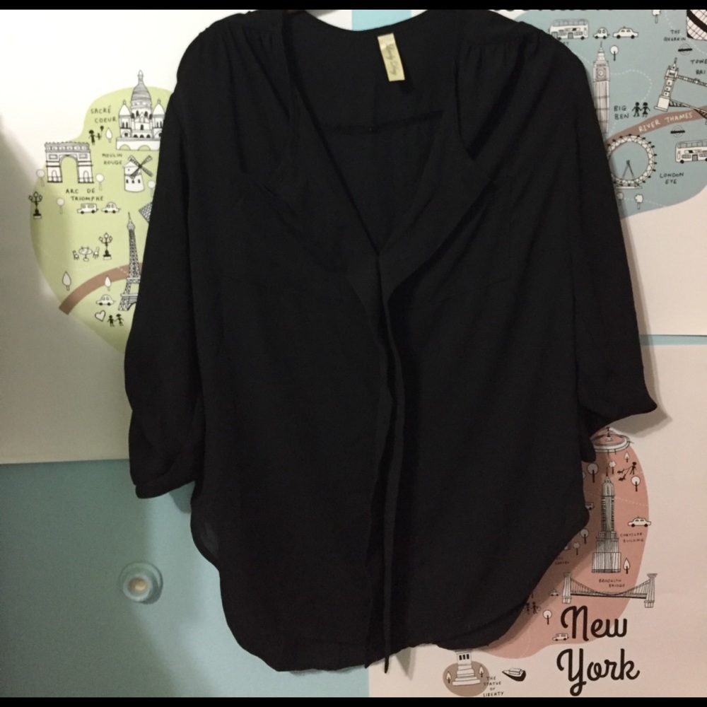 Black Lovely Day Long Sleeve Shirt