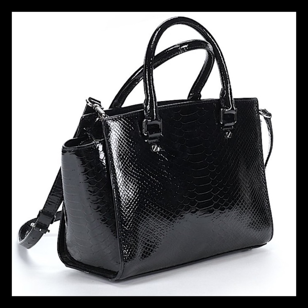 💥2xHOST PICK💥LIKE NEW⚜Black Leather MK Bag⚜ - Picture 2 of 8