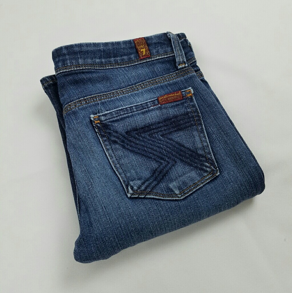7 FOR ALL MANKIND Flynt Denim Blue Jeans