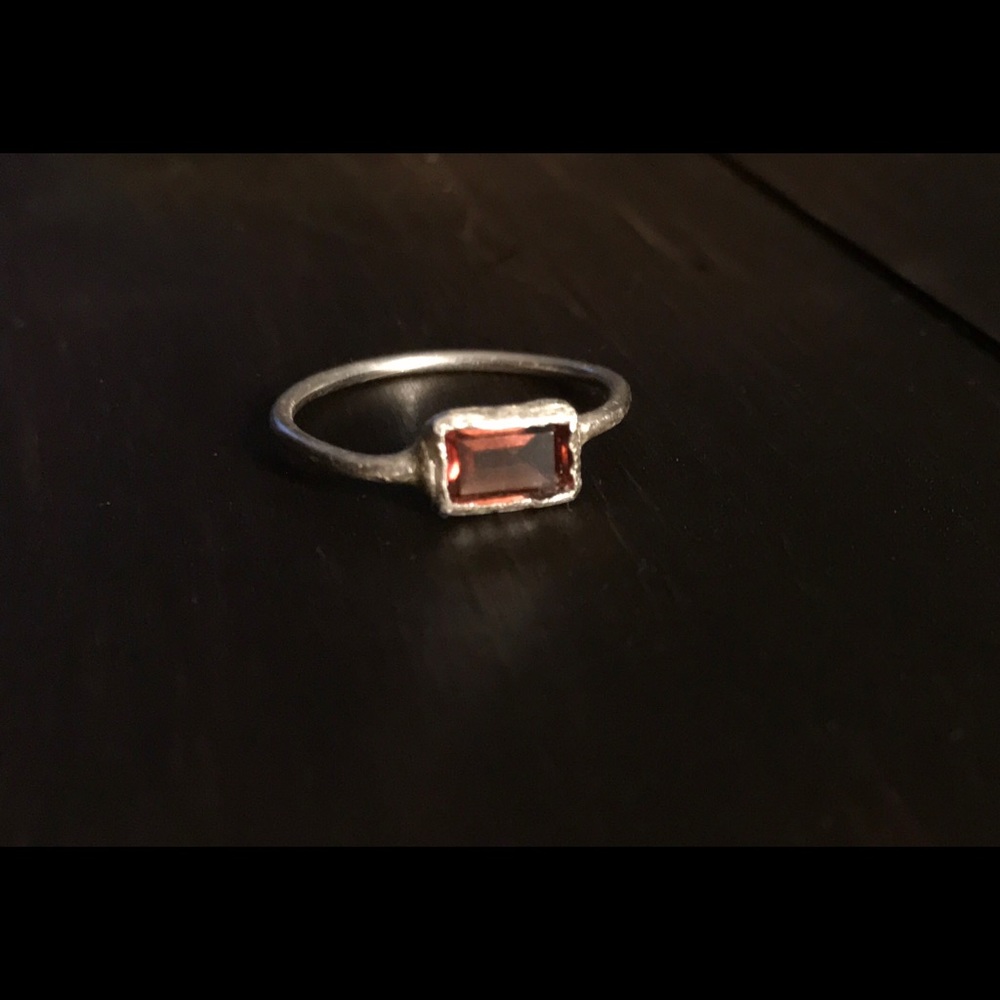Handmade Sterling Silver & Tourmaline Mini Ring