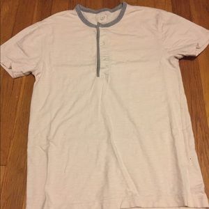 Men's Cream J Crew Henley Shirt