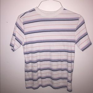 vintage ring neck striped tee