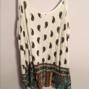 Paisley top with cross back