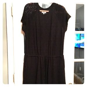 Loft eyelet waist tie dress