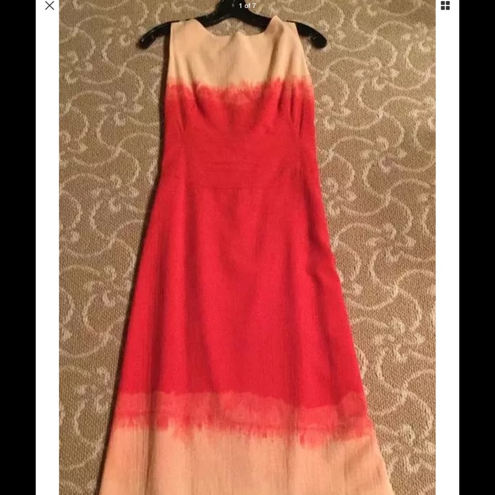 Boyd Made In England Orange Degrade Dress,Size S