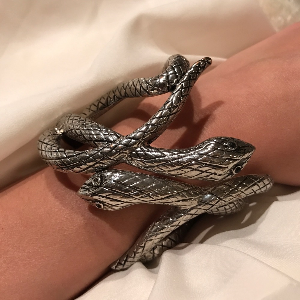 Silver Snakes Bracelet
