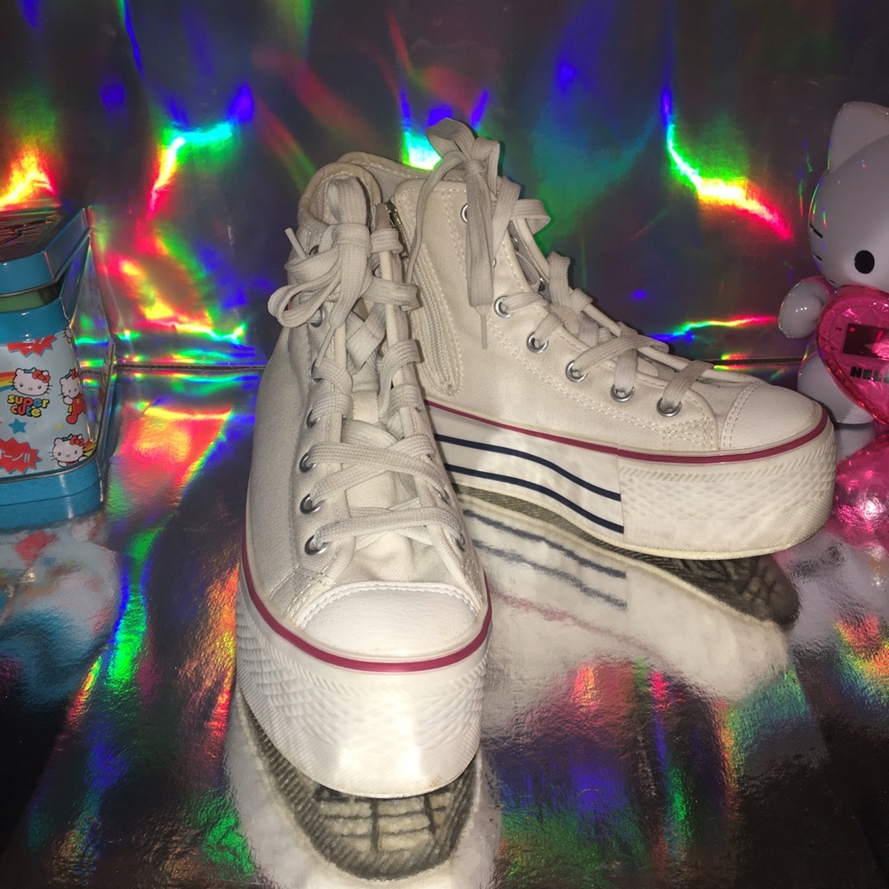 White Platform "Max Star" High Tops