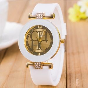 White Women Quartz Watch Silicone White Women Quartz Watch Silicone