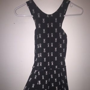 black pineapple dress