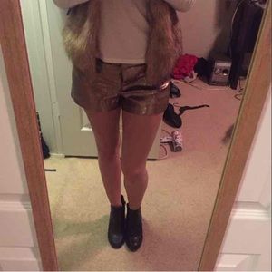 Gold sequined shorts