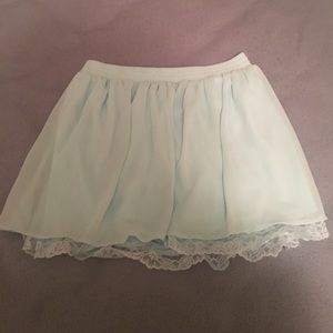 Mint green skirt
