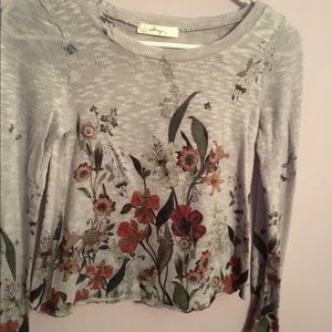 Grey Floral Sweater!
