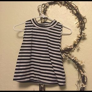 Cropped stripped top