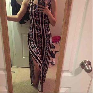 Aztec print maxi dress