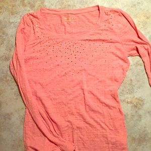 Long sleeve coral shirt